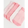 LCW baby Pembe Desenli Kız Bebek Soket Çorap 5li