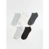 LCW DREAM Gri Desenli Kadın Patik Çorap 5li