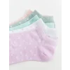 LCW Kids Lila Puantiyeli Kız Çocuk Patik Çorap 5li