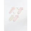 LCW Kids Pembe Desenli Kız Çocuk Patik Çorap 5li