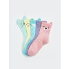 LCW Kids Pembe Desenli Kız Çocuk Soket Çorap 5li