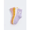 LCW baby Lila Baskılı Kız Bebek Soket Çorap 5li