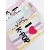 LCW Kids Karişik K-pop Desenli Kız Çocuk Patik Çorap 5li