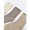 LCW DREAM Bej Desenli Kadın Soket Çorap 5li