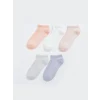 LCW DREAM Pembe Kendinden Desenli Kadın Patik Çorap 5li