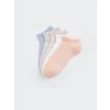 LCW DREAM Pembe Kendinden Desenli Kadın Patik Çorap 5li