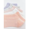 LCW DREAM Pembe Kendinden Desenli Kadın Patik Çorap 5li