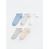 LCW DREAM Mavi Kadın Düz Patik Çorap 5li
