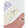 LCW DREAM Lila Çiçekli Kadın Soket Çorap 5li