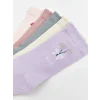 LCW DREAM Lila Çiçekli Kadın Soket Çorap 5li