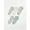 LCW DREAM Gri Kadın Düz Patik Çorap 5li