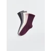 LCW DREAM Mor Kendinden Desenli Kadın Soket Çorap 5li Paket