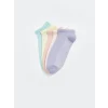 LCW DREAM Lila Kendinden Desenli Kadın Patik Çorap 5li