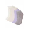 Defacto E2126 Çok Renkli Kadın Rahat Lastikli 5li Pamuklu Patik Çorap