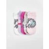 LCW Kids Pembe Desenli Kız Çocuk Patik Çorap 5li