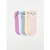 LCW Kids Pembe Desenli Kız Çocuk Patik Çorap 5li
