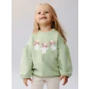 LCW baby Yeşil Bisiklet Yaka Kız Bebek Sweatshirt ve Tayt 2li