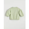 LCW baby Yeşil Bisiklet Yaka Kız Bebek Sweatshirt ve Tayt 2li