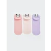 LCW Kids Pembe Panda Desenli Kız Çocuk Patik Çorap 5li