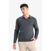 Defacto D4046AXAR4 Antrasit Standart Fit Polo Yaka Triko Kazak