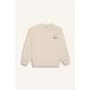 Defacto E6755A8ER230 Ekru Kız Çocuk Oversize Geniş Kalıp Bisiklet Yaka Baskılı Sweatshirt