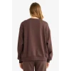Defacto G1823AXBN267 Kahve Oversize Geniş Kalıp Bisiklet Yaka Baskılı Sweatshirt