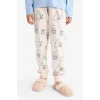 Defacto F7357A8BE768 Mavi Kız Çocuk Disney Lilo & Stitch Pijama Takımı Uzun Kollu Üst Uzun Alt