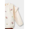 Defacto F2661A5ER134 Ekru Kız Bebek 2li Takım Çiçekli Desenli Sweatshirt Tayt