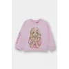 Defacto F4979A5PN633 Pembe Kız Bebek Barbie Bisiklet Yaka Sweatshirt