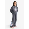Defacto G1020A8AR31 Antrasit Kız Çocuk Disney Lilo & Stitch 2li Takım Sweatshirt Eşofman Altı