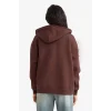 Defacto V4233AZBN341 Kahve Oversize Geniş Kalıp Kapüşonlu Fermuarlı Sweatshirt