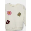 Defacto G2644A5BG198 Bej Kız Bebek Bisiklet Yaka Çiçekli Sweatshirt