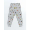 LCW Kids Gri Bisiklet Yaka Erkek Çocuk Pijama Takımı