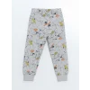 LCW Kids Gri Bisiklet Yaka Erkek Çocuk Pijama Takımı
