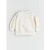 LC WAIKIKI Ekru Çiçekli Kız Bebek Sweatshirt ve Tayt 2li