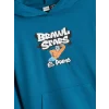 LCW Kids Petrol Kapüşonlu Brawl Stars Baskılı Erkek Çocuk Sweatshirt