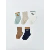 LCW ECO Yeşil Desenli Erkek Bebek Soket Çorap 5li