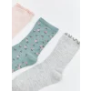 LCW DREAM Pembe Çiçekli Kadın Soket Çorap 5li
