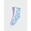 LCW DREAM Mavi Baskılı Kadın Soket Çorap 3lü