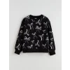 LCW Kids Bej Bisiklet Yaka Kız Çocuk Sweatshirt 2li
