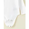 LCW baby Beyaz Bisiklet Yaka Basic Kız Bebek Çıtçıtlı Bodysuit 2li