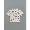 LCW Kids Ekru Bisiklet Yaka Kız Çocuk Şortlu Pijama Takımı