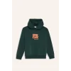 Defacto E9596A8GN245 Yeşil Erkek Çocuk Kapüşonlu Baskılı İçi Yumuşak Tüylü Sweatshirt