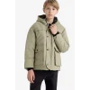 Defacto E9048A8KH271 Haki Erkek Çocuk Su Geçirmez Kapüşonlu Fermuarlı Çıtçıtlı Mont