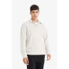 Defacto E9410AXBG672 Bej Regular Fit Polo Yaka Yarım Fermuarlı Fitilli Kadife Sweatshirt