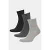 Defacto F5315AXKR1 Çok Renkli Erkek 3lü Pamuklu Soket Çorap