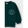 Defacto E9242A5GN671 Yeşil Erkek Bebek Bisiklet Yaka Baskılı İçi Yumuşak Tüylü Sweatshirt