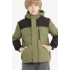 Defacto E8648A8KH210 Haki Erkek Çocuk Su Geçirmez Kapüşonlu Fermuarlı Şişme Mont
