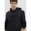 Mavi 0610941-900 Mavi Logo Baskılı Kapüşonlu Siyah Sweatshirt
