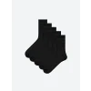 LCW ACCESSORIES Siyah Bambu Erkek Soket Çorap 5li